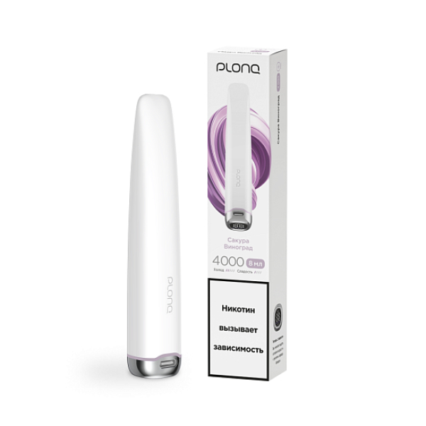 Электронка Plonq Plus Pro Сакура Виноград 4000 затяжек в Красноярске
