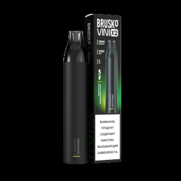 Электронка Brusko Vini X2 Виноград 2800 затяжек в Красноярске