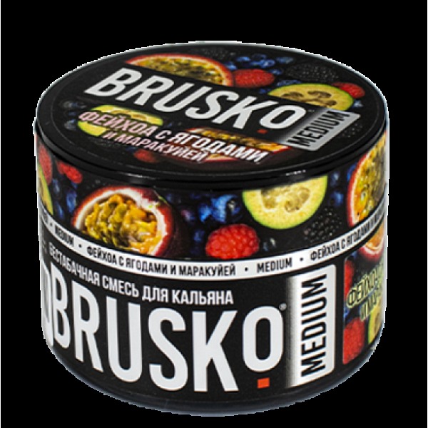 Бестабачная смесь Brusko Zero Фейхоа С Ягодами И Маракуйей 50 грамм в Красноярске