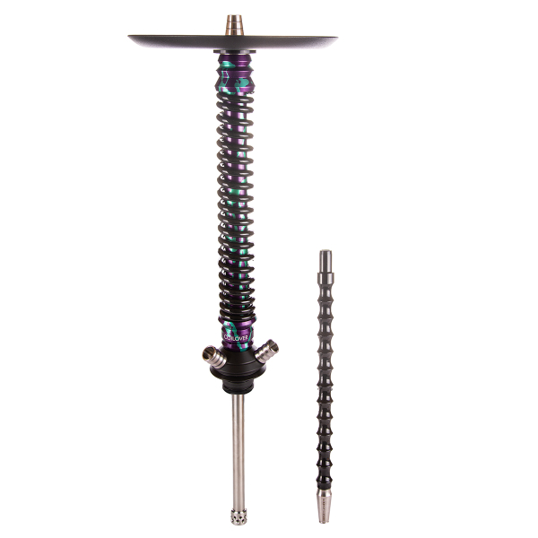 Кальян Mamay Customs Coilover Большой  Пурпурный/бирюзовый Сплеш Чёрный в Красноярске