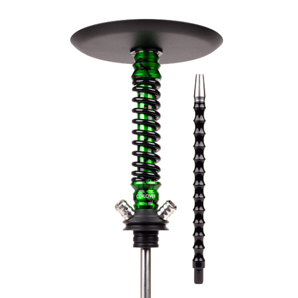 Кальян Mamay Customs Coilovers Mini Anod Green Splash Черный Глянец в Красноярске