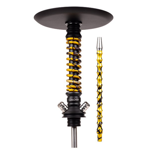 Кальян Mamay Customs Coilovers Mini Anod Черный Матовый Gold Splash в Красноярске