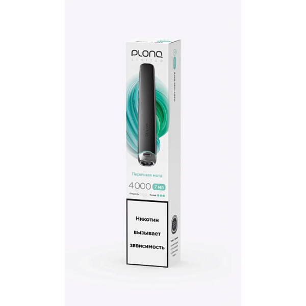 Электронка Plonq Plus Pro Black Перечная Мята 4000 затяжек в Красноярске